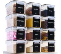 Deco haus Boite de Rangement Cuisine Lot de 12 - Boites de Conservation avec Couvercle Hermétique - Sans BPA - 12 x 0,8L