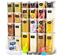 Deco haus® Boite de Rangement Cuisine Lot de 24 L - Boites de Conservation Réutilisables avec Couvercle Hermétique - Boites en Plastique rangement et organisation de cuisine - Sans BPA 0,8 1,4 2 2,8L