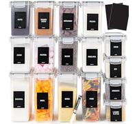 Deco haus® Boîtes de Conservation Hermétiques 16 pcs pour Pâtes, Müsli, Farine - Boîte de Rangement Cuisine avec Couvercle, Conteneurs pour Organisation de la Cuisine et Stockage