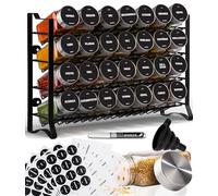 Deco haus® - Rangement Epices Cuisine avec Pot a Epices Lot de 28 - Etagere Epices Cuisine avec Étiquettes- Range Epices Cuisine, Etagere epices cuisin, Étagère à Épices, Porte Epices Cuisine