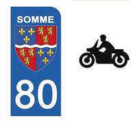 DECO-IDEES 1 Sticker pour Plaque d'immatriculation Moto, 80 SOMME - Stickers Garanti 5 Ans