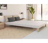 Deco In Paris Sommier tapissier 140 x 190 cm + 4 Pieds, Blanc