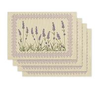 Deco Mex Just Contempo Tapisserie murale à motif tissé Crème/violet 35 x 45 cm