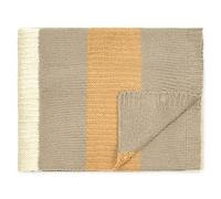 Deco Mex OV19R157 Tricoté de Couverture Acrylique Crème/Beige/Jaune Taille Normale
