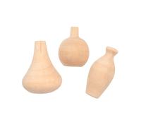 Déco Mini Demi-Vases En Bois 3 Pièces