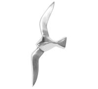Deco Mouette oiseau argent poli aluminium métal design moderne vivant Maritim animaux