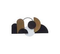 Déco murale 70x37 métal Juliette noir et doré Atmosphera Noir, blanc et doré G