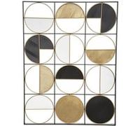 Déco murale 76x102 métal Zak noir et doré Atmosphera Noir, blanc et doré G