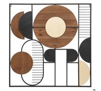 Déco murale ""Aenor"" métal et bois 70x70cm - Atmosphera Créateur d'intérieur