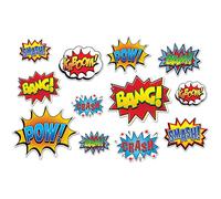 Déco murale "Comics Party" 12 pcs.