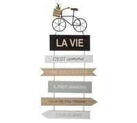 Atmosphera – Décoration murale « Citation Vélo » – 56 cm – Multicolore