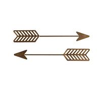 Déco murale en métal doré - Flèches - 16 cm - 2 pcs