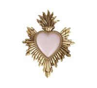 Déco murale ex-voto 14,4x18,5cm Rose P âle