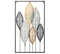Déco murale ""Feuilles"" métal 37x65cm - Atmosphera Créateur d'intérieur