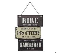 Déco murale ""Loft"" métal 26x34cm - Atmosphera createur d'interieur