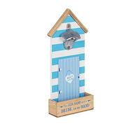 Déco murale marine : Décapsuleur Vintage, Beach House et SIlhouette Cabine de plage, H 30 cm