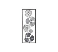Déco murale métal Fleur argent 25x61 Atmosphera