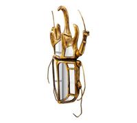 Kare Design Décoration Murale Beetle Miroir, Verre, Or, Miroir doré, Coccinelle, Insecte, Deco Intérieur, Décoration Murale Pour Salon, Chambre, Couloir, Bureau, 25x39x6 cm (H/L/P)