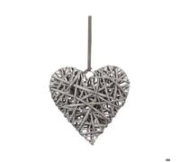 Atmosphera - Déco Murale Coeur - Osier - D25 cm - Gris