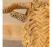 Déco Murale Petite Tête De Taureau En Paille Osier Naturel 18 X 25 Beige