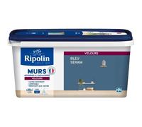 Déco murs boiseries & radiateurs bleu séram velours - RIPOLIN - 2,5 L