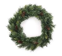 Déco Noël - Couronne de Noël +Pommes de pin - Diamètre 40 cm - Coloris Vert