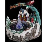 Déco Noël fontaine au village secteur lumineux musical animé - Multicolore - Féeric lights and christmas Blanc et assortis G