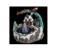 Feeric Lights et Christmas - Village de noël Fontaine père noël et traineau 20 LED + transfo