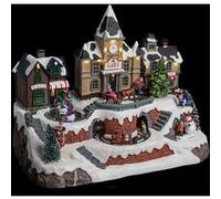 Déco Noël gare au village secteur lumineux musical animé 5, Multicolore G