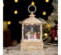 Deco Noel Miniature Boules à neige musicales de Noël alimentées par USB et par batterie, rotatives, scintillantes, avec minuterie, décorations de Noël, décoration d'intérieur