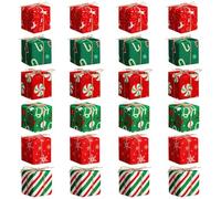 Deco Noel Sapin, 24 PCS Mini Coffret Cadeau Décoration Sapin de Noël, Mini Cadeaux Décorations de Noël, Coffret Cadeau Décoratif, pour Cheminée, Décoration Murale, Bricolage (A)