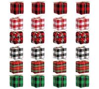 Deco Noel Sapin, 24 PCS Mini Coffret Cadeau Décoration Sapin de Noël, Mini Cadeaux Décorations de Noël, Coffret Cadeau Décoratif, pour Cheminée, Décoration Murale, Bricolage (D)