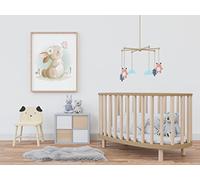 DECO Perso Poster pour chambre d'enfant - Affiche mural bébé - Affiche décorative - Posters Animaux Tendance et Design - Lapin (30 x 40 cm)