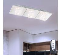 Déco Plafonnier LED Lampe Changeur de Prises Chrome Éclairage Sommeil Chambre