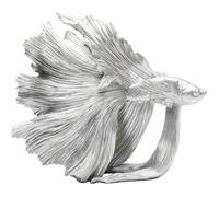 Déco poisson combattant 34cm argenté Kare Design
