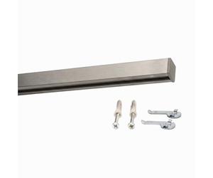 Deco-Raum - Rail de rideau sur mesure en aluminium avec rail intérieur - Équerre - Montage au plafond - Tringle pour rideaux japonais - Barre intérieure pour rideaux - Serrure à ressort en aspect