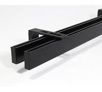 Deco-Raum Tringle à rideau sur mesure à 2 voies - Rail intérieur Loft rectangulaire - Fixation murale - Supports muraux - Tringle à rideau - Rail pour rideaux à panneaux - Rail intérieur pour rideaux