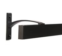 Deco-Raum Tringle à rideaux sur mesure avec rail intérieur Curve carré Fixation murale Support mural au centre Barre de rideau 11,3 cm Tringle pour rideaux Rideau à œillets Rail intérieur pour rideaux