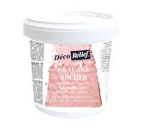 Déco Relief - Glaçage Rocher Chocolat Rose 1 kg - Avec Éclats Amandes & Noisettes Caramélisées - Bûches, Gâteaux, Entremets - DR50013