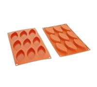 Déco Relief - Moule en Silicone 9 Barquettes 100 x 44 h 15 mm - Moule Gâteau Pâtisserie - Matériel Professionnel, 8 Petits Fours