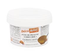 Déco Relief - Pâte de Praliné Amandes Noisettes 200 g - Ingrédient Professionnel pour Pâtisseries, Desserts, Macarons, Entremets, Cakes, Glaces, Smoothies, Gâteaux - DR50002