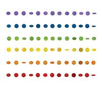 DECO RND GLITTER STRNG RAINBOW