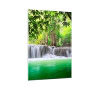 Deco Salon Acqua parco natura paesaggio Moderne Impression sur Verre 80x120cm Image Tableau en Verre Decoration Murale Chambre Cuisine Vertical Art Wall Grand Tableaux Decoratifs Muraux GPA80x120-2502