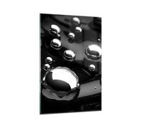 Deco Salon Cromo metallo riflessione Moderne Impression sur Verre 80x120cm Image Tableau en Verre Decoration Murale Chambre Cuisine Vertical Art Wall Grand Tableaux Decoratifs Muraux GPA80x120-2525