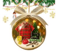 Déco Sapin Boule À Neige Noël Sphère Festive Souvenir Artisanal | Ornement Vintage De Fêtes Boule À Neige Pour Bureau Appart École d'Art Boutique Tailleur Fermette Hôtel Jardin