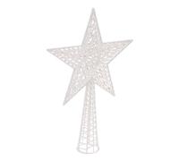 Déco Sapin de Noël Cimier Étoile Blanc pailleté - Feeric Christmas