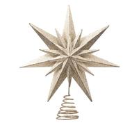 Déco Sapin de Noël Cimier Etoile Double dorée pailletée - Feeric Christmas