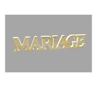 déco table bois mariage 25cm or pailleté verni - hobi dek0507or Jaune G