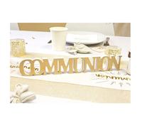 DÉCO TABLE COMMUNION 30X5X1.2CM DÉGRADÉ OR