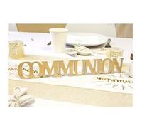 déco table communion 30x5x1.2cm dégradé or - hobi dek0508or Jaune G